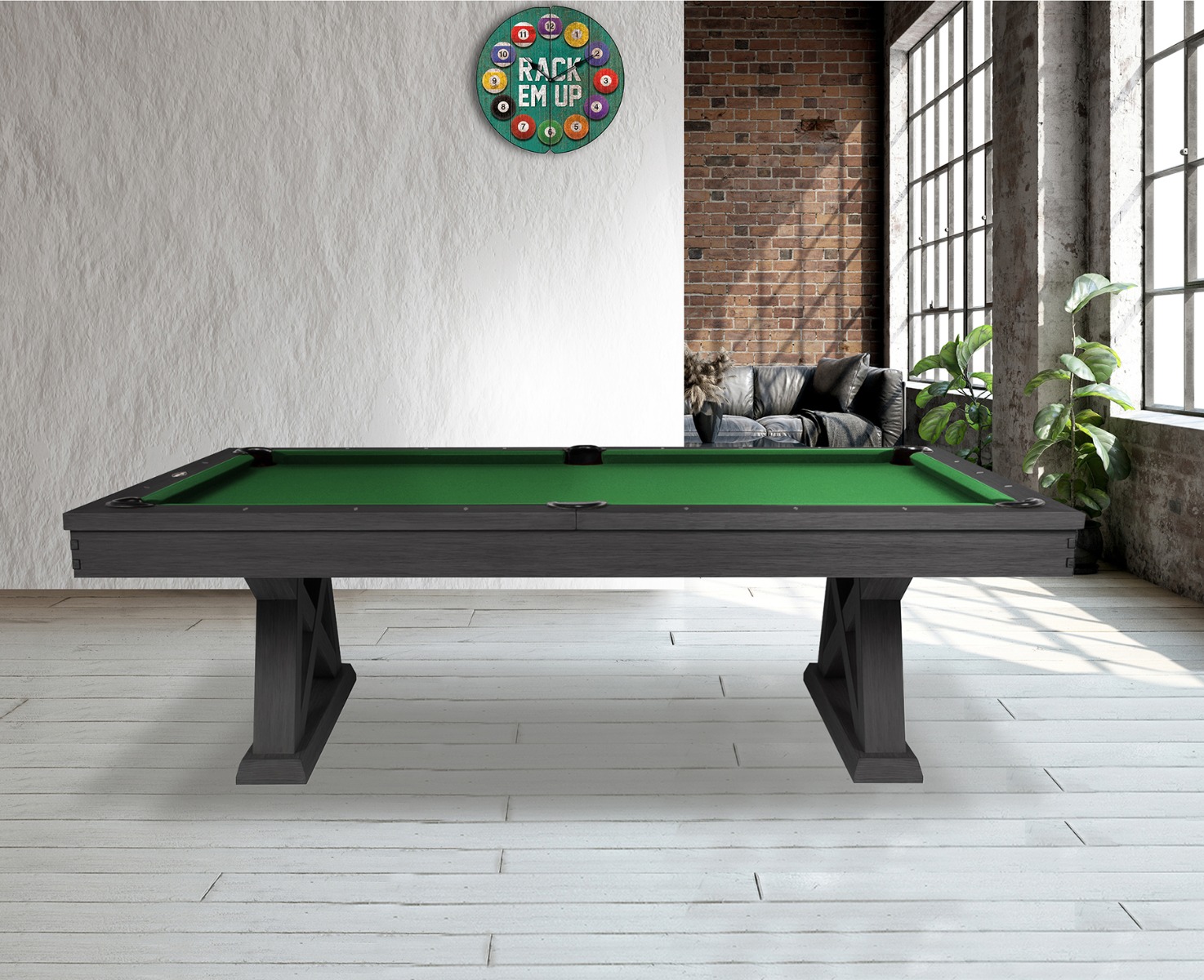Sleek pool table for inside the home