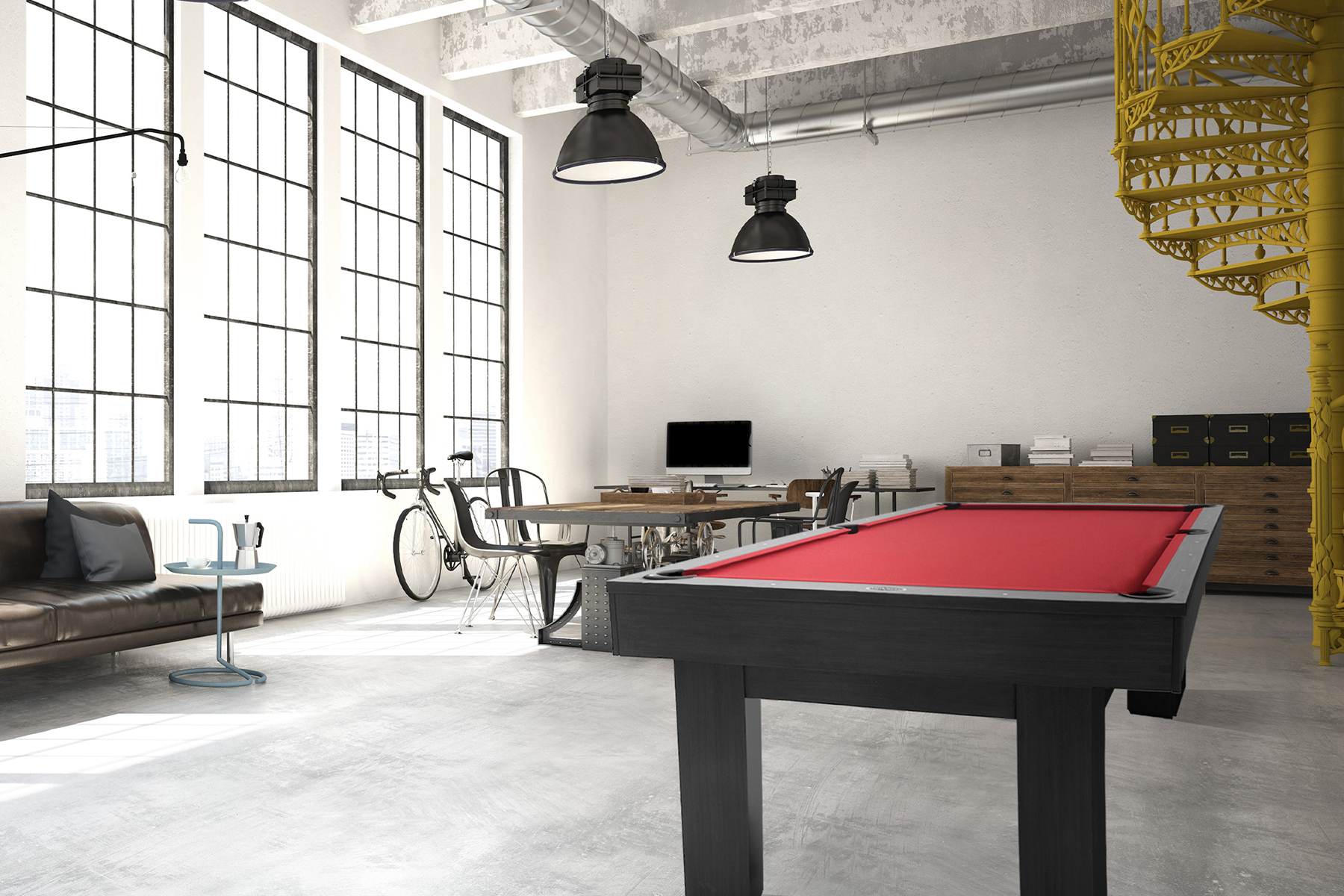 Pool Table in Loft