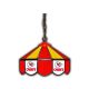 Kansas City Chiefs 14 inch Stained Glass Pub Light 