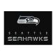 Seattle Seahawks 4'x6' Chrome Rug
