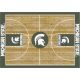 Michigan State Spartans 6x8 Courtside Rug