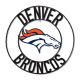 Denver Broncos 24 inch Wrought Iron Wall Art 