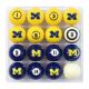 Michigan Wolverines Billiard Balls with Numbers