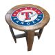 Texas Rangers Oak Barrel Table 