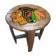 Chicago Blackhawks Oak Barrel Table