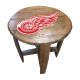 Detroit Red Wings Oak Barrel Table