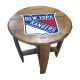 New York Rangers Oak Barrel Table