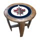 Winnipeg Jets Oak Barrel Table