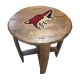 Arizona Coyotes Oak Barrel Table