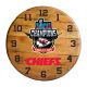 Kansas City Chiefs Superbowl 2022 Champion Oak Barrel Clock