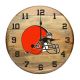Cleveland Browns Oak Barrel Clock