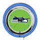 Seattle Seahawks 14 inch Neon Clock