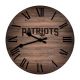 New England Patriots Rustic 16 inch Clock