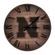 Nebraska Huskers Rustic 16 inch Clock