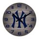 New York Yankees 16 inch Weathered Wood Clock