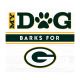 Green Bay Packers 10 inch My Dog Barks Wall Art, White Background