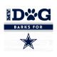 Dallas Cowboys 10 inch My Dog Barks Wall Art, White Background