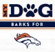Denver Broncos My Dog Barks White Wall Art