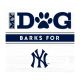 New York Yankees 10 inch My Dog Barks Wall Art, White Background