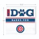Chicago Cubs 10 inch My Dog Barks Wood Wall Art