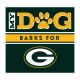 Green Bay Packers 10 inch My Dog Barks Wall Art, Green Backgound