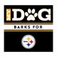 Pittsburgh Steelers 10 inch My Dog Barks Wall Art, Black Background