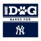 New York Yankees 10 inch My Dog Barks Wall Art, Navy Background