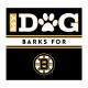 Boston Bruins 10 inch My Dog Barks Wall Art, Black Background