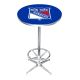 Retro style telescopic steel base with leg levelers and foot ring.  